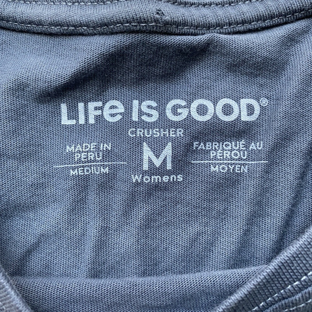 Life Is Good Navy Blue And Green Short‎ Sleeve Tea Men's Size Medium Funny - Picture 4 of 7